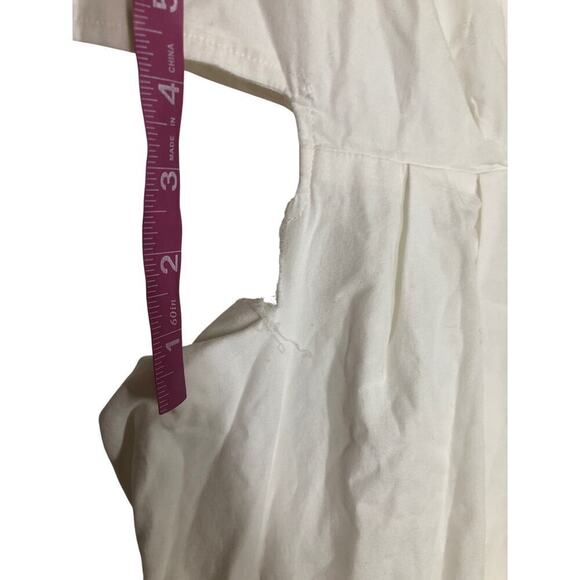 Love, Whit by Whitney Port Dress Cut Out Sheath Sleeveless Midi White Large - Picture 8 of 14